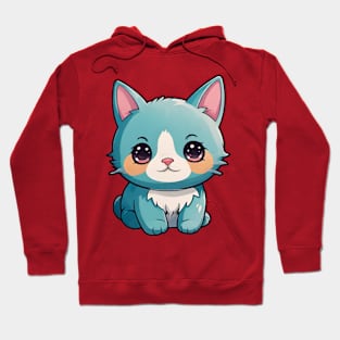 cute blue cat Hoodie